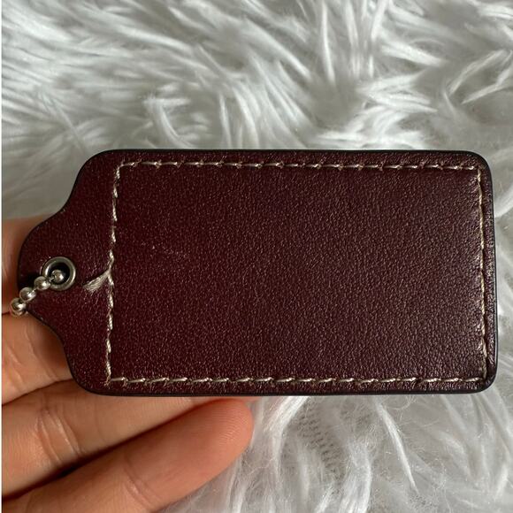 2.5" COACH Brown Fob Bag Charm Hang tag Hangtag - Picture 2 of 2